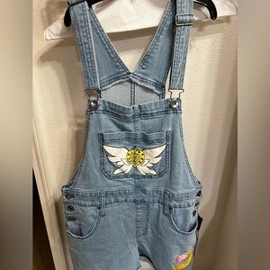 Juniors sailor moon short overalls size s-m